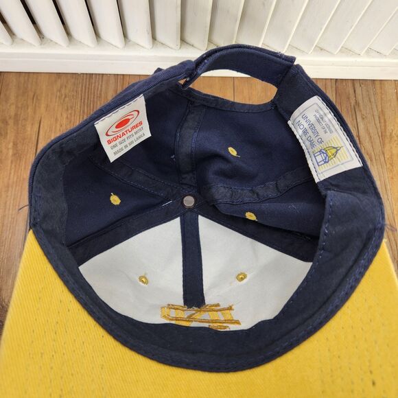 VTG Notre Dame Fighting Irish Hat Cap Navy Blue Gold Strapback Signatures NCAA - Picture 9 of 11